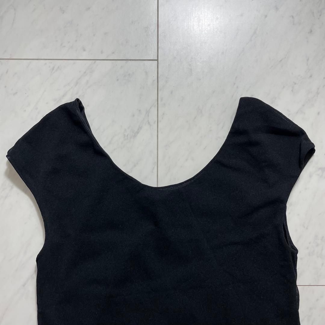 Vivienne Tam ノースリーブトップス 花柄刺繍 パワーネット 黒