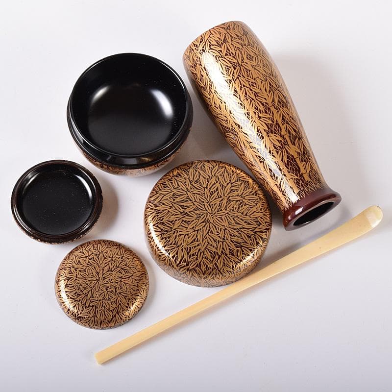 HSK KTHG九谷焼　茶碗など　八点一式　黒船裂仕覆　共箱　JR8250