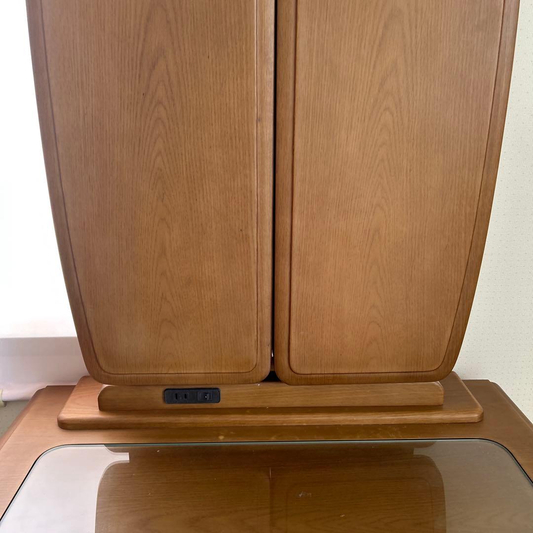 鏡台　高級三面鏡　オーク　隠し扉　フランスミラー　　椅子別売り