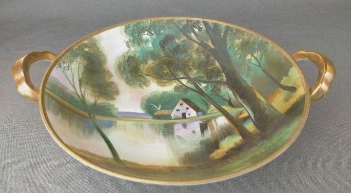期間限定大セール★オールドノリタケ 風景絵 ボウル