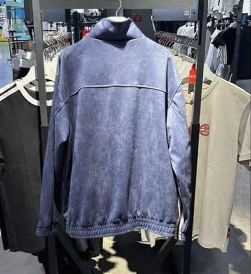 S 海外限定adidas originals スエード トラックジャケット　紺