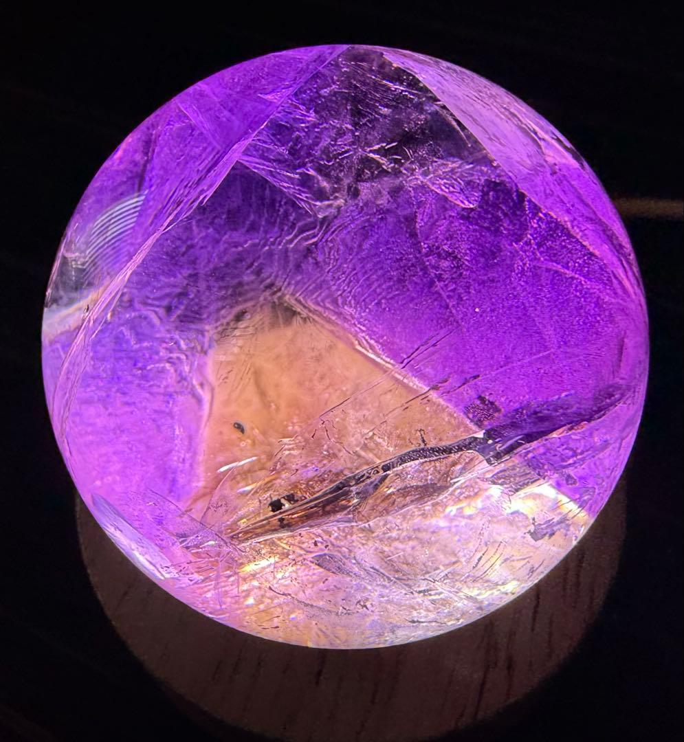 高品質 トラピッチェ アメトリン スフィア ファントム 天使の指紋 虹 天然石