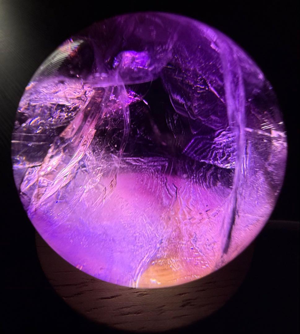 高品質 トラピッチェ アメトリン スフィア ファントム 天使の指紋 虹 天然石