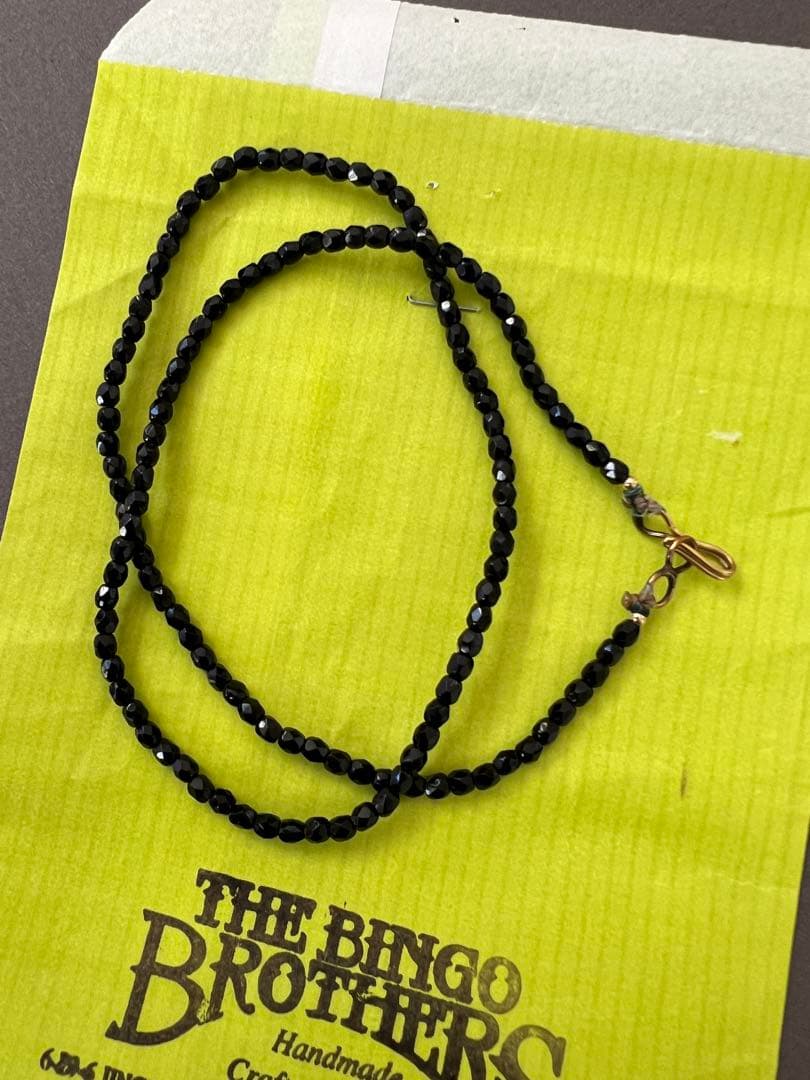 ビンゴブラザーズ　ブラックビーズ ネックレス