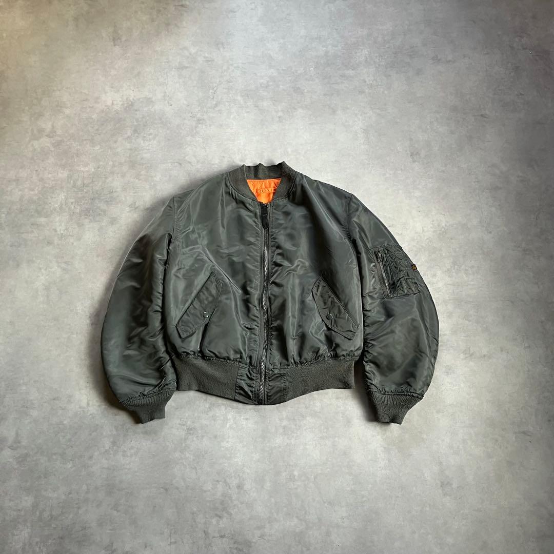 90s alpha MA-1 短丈 フライト ボンバー ジャケット y2k xl