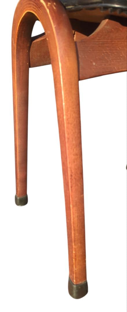 秋田木工　スタッキングスツール　ブラック　剣持勇　曲木