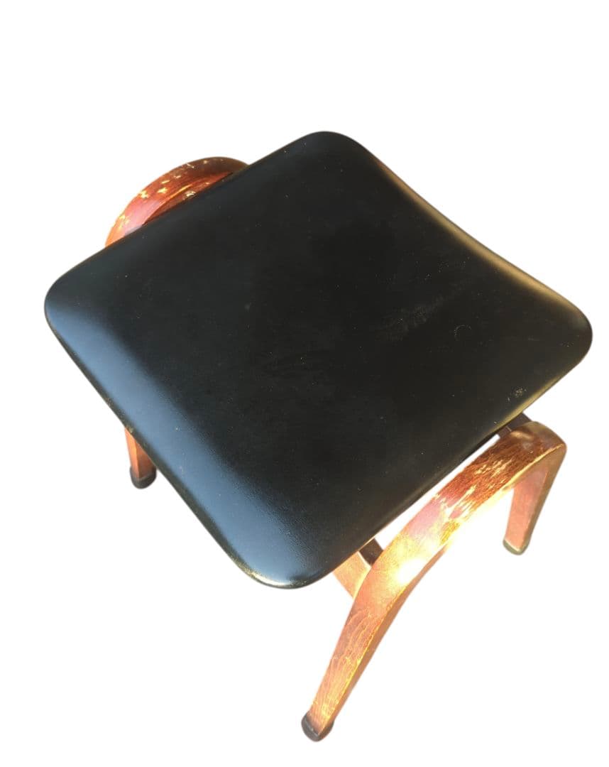 秋田木工　スタッキングスツール　ブラック　剣持勇　曲木