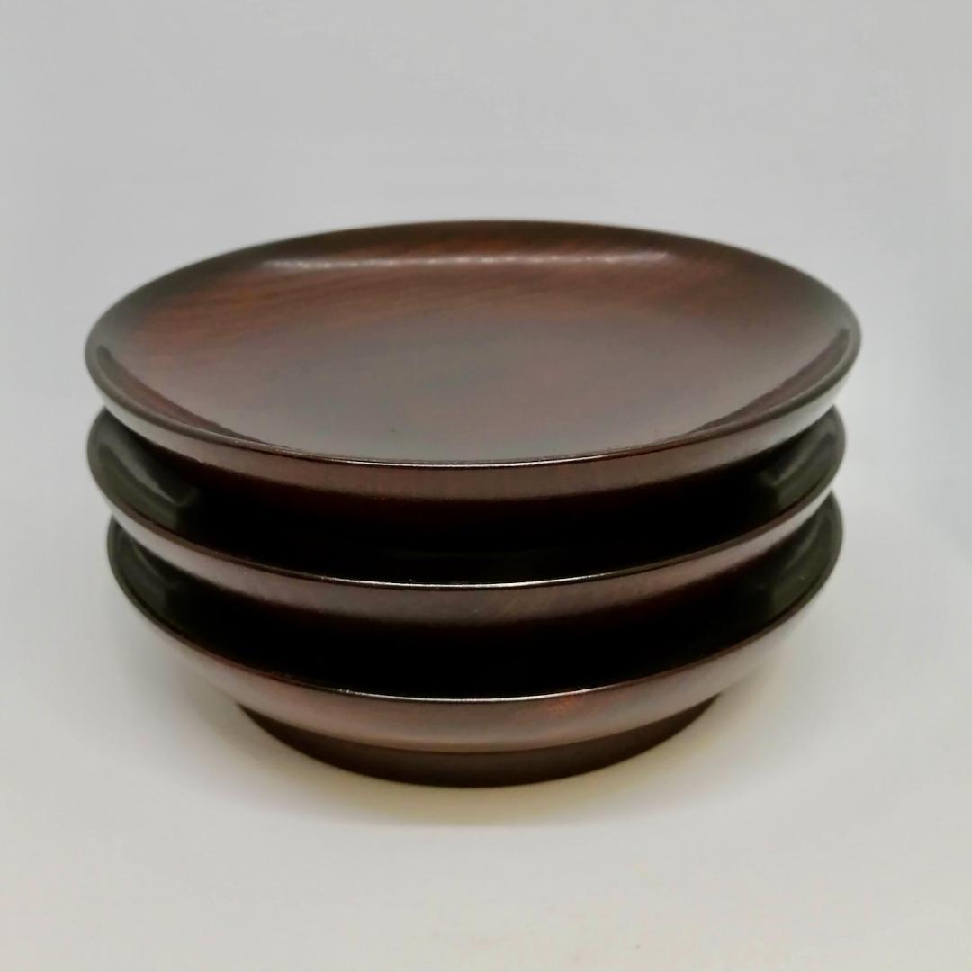 国産漆塗り　浄法寺塗　銘々皿　３枚セット 日本製　三浦春馬