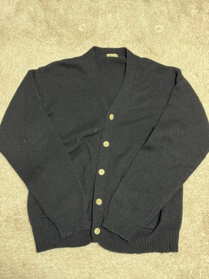 80s vintage Y's for men ウールカーディガン　黒　日本製