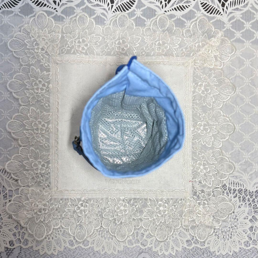 ペットボトルカバー　青い薔薇　本革持ち手付き　ハンドメイド