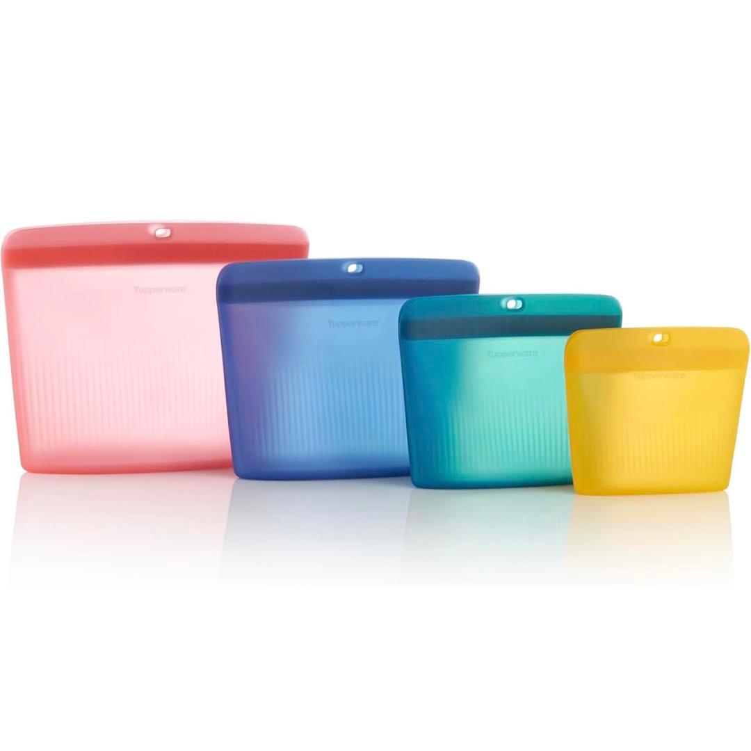 タッパーウェア シリコンバッグ 保存容器4点セット