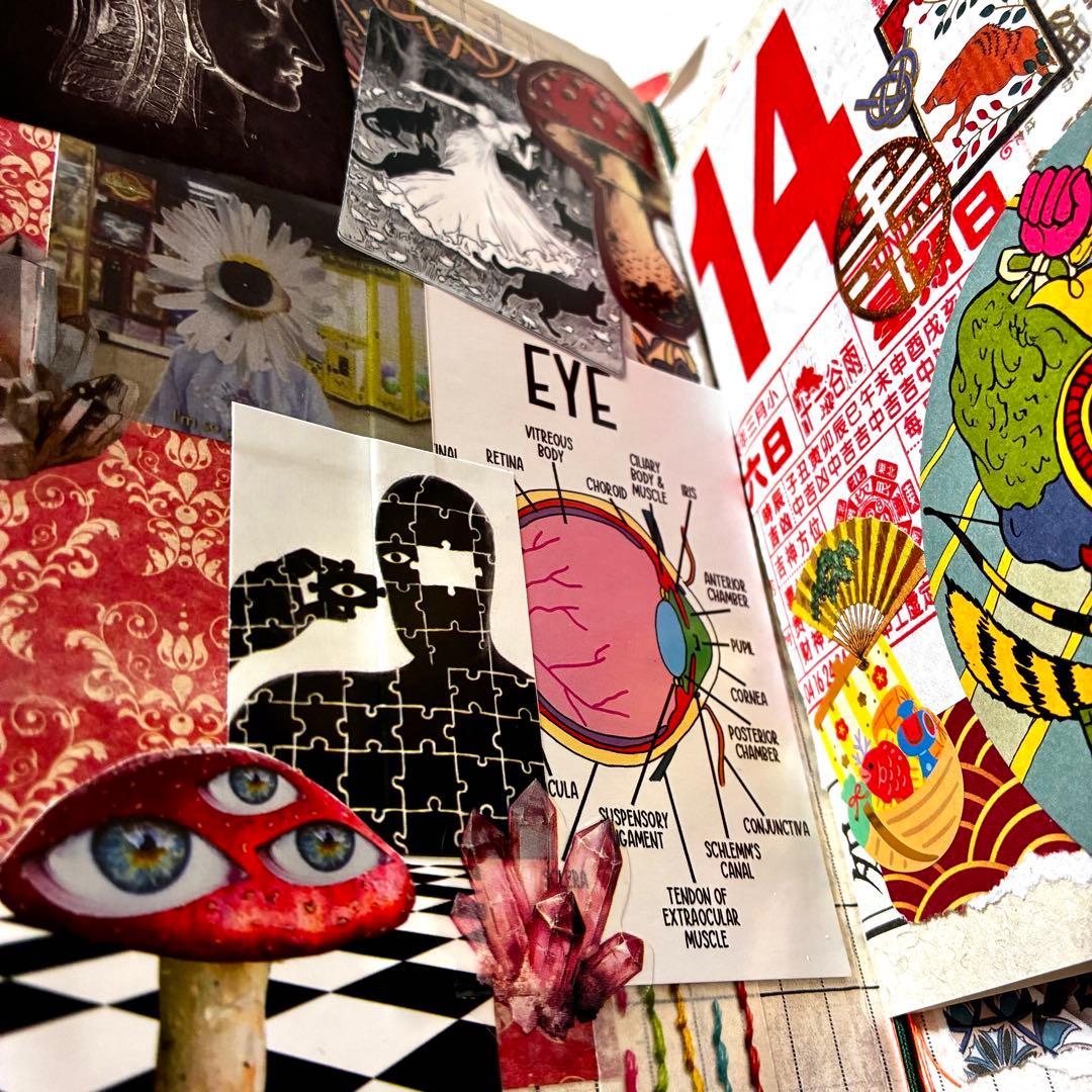 ジャンクジャーナル　おすそ分けファイル　コラージュ素材　紙モノ　シール