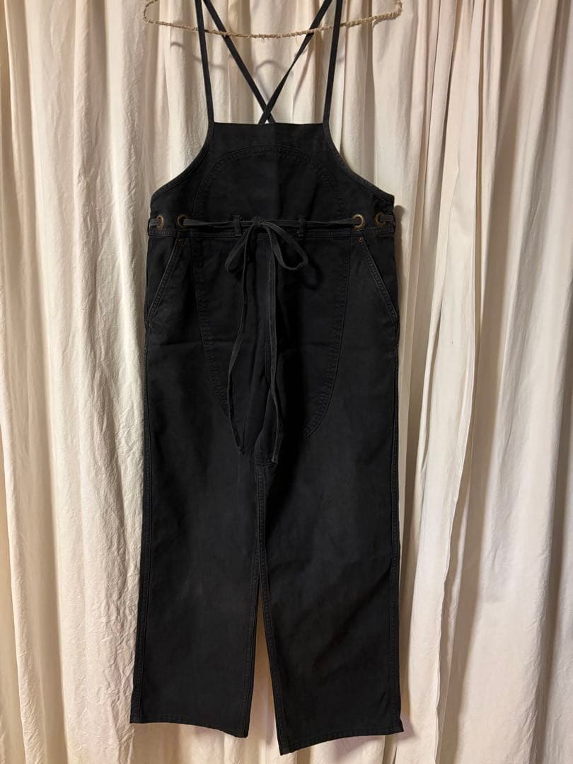 KAPITALオーバーオールデニムレディース黒XS