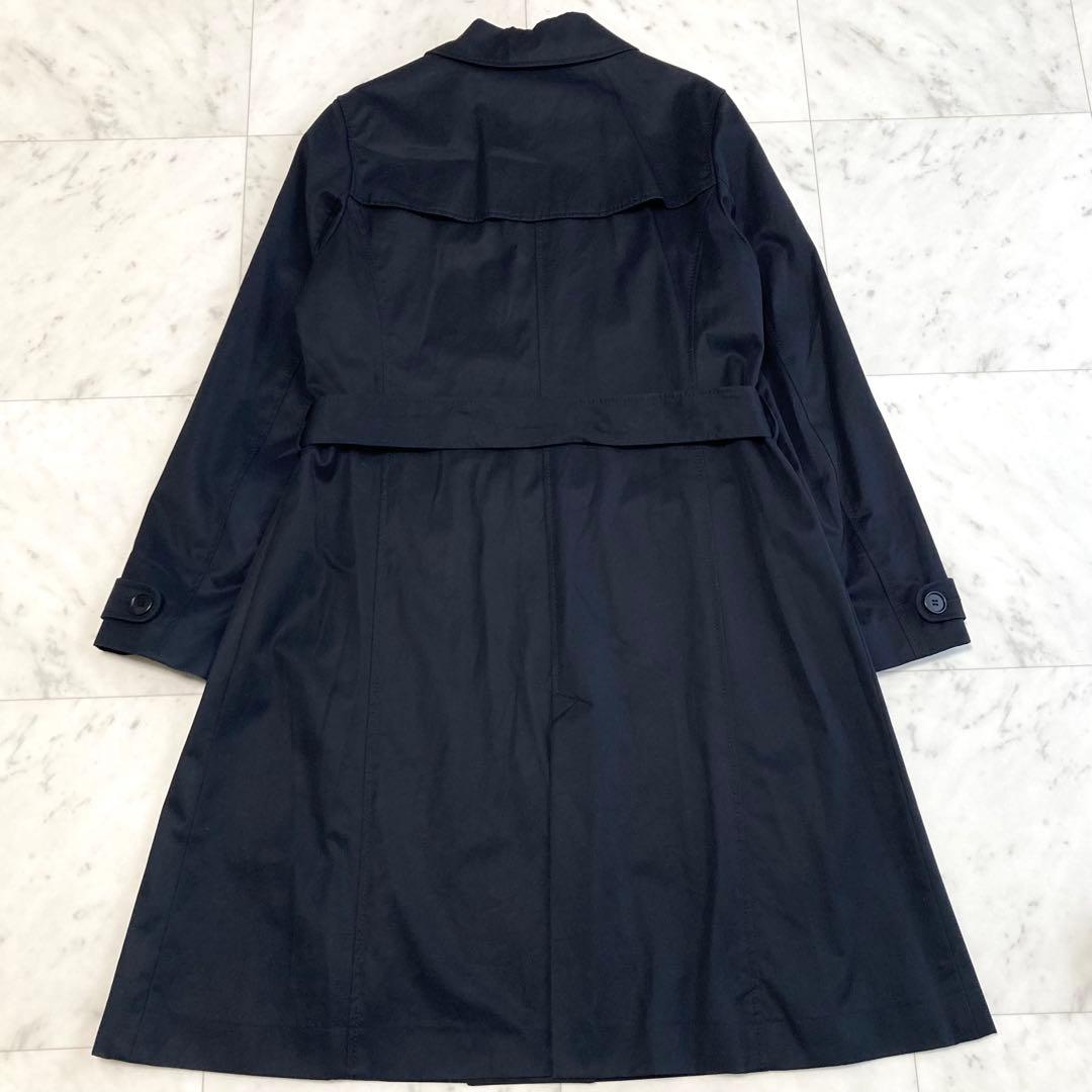 美品 ポールスミス トレンチコート マルチストライプ 希少サイズ46 黒