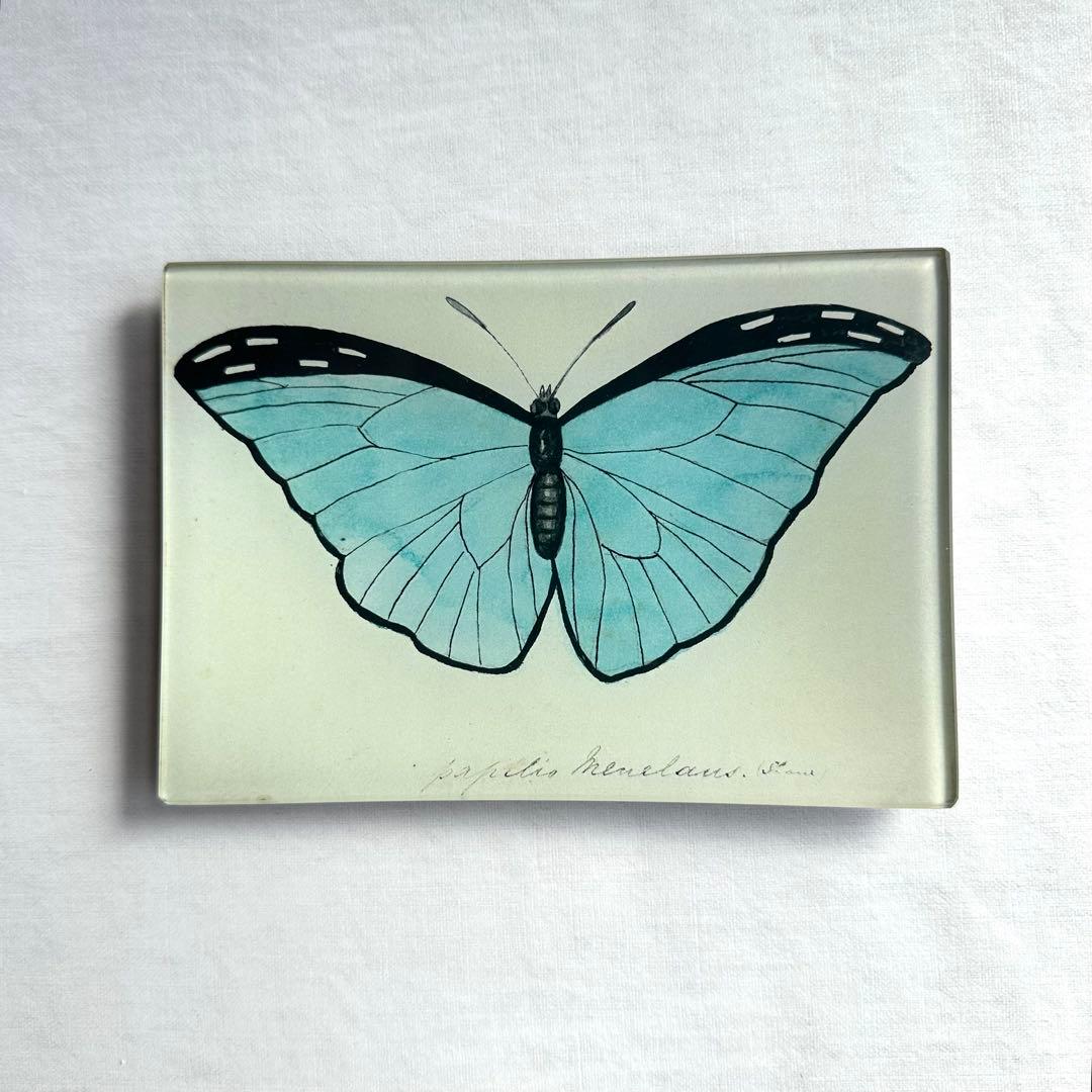 JOHN DERIAN デコパージュプレート Blue Butterfly