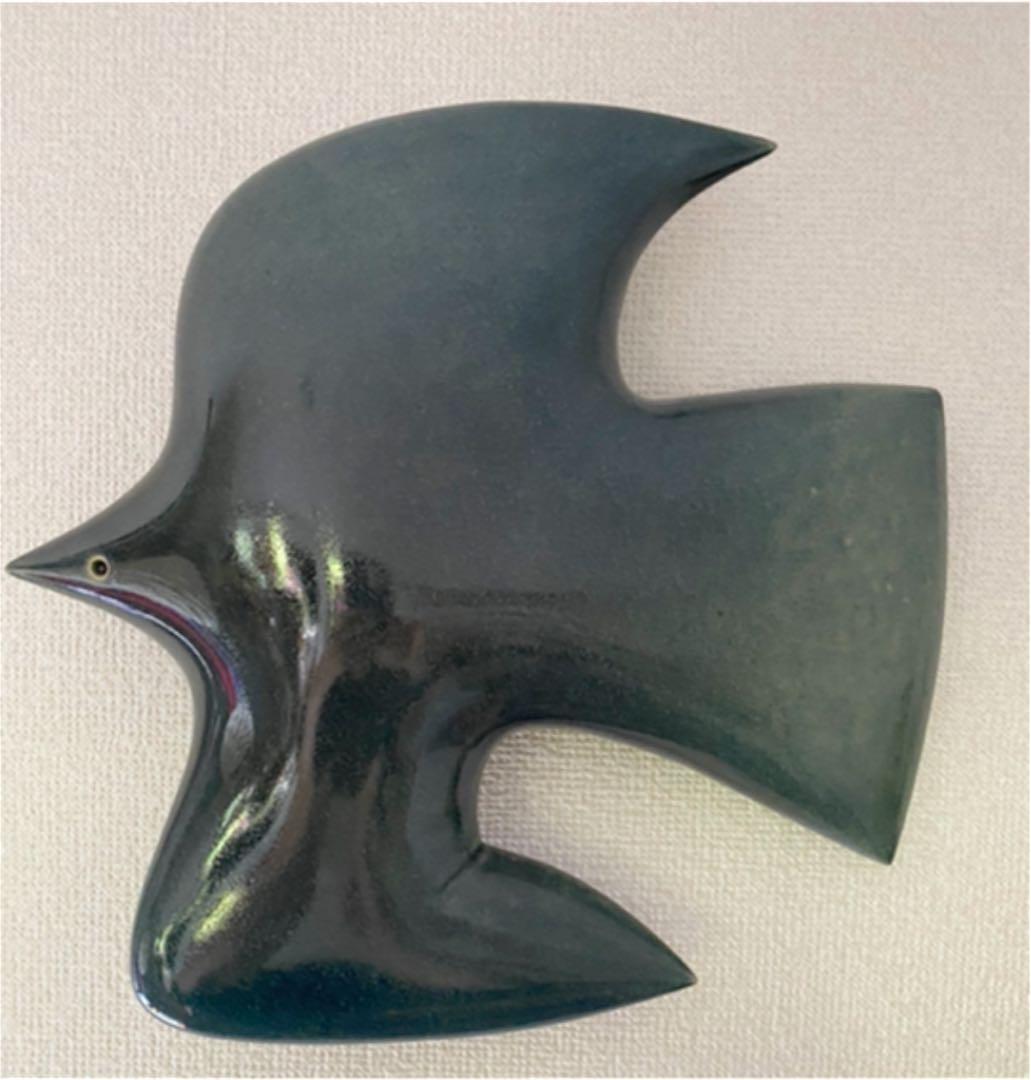 レア！Birds’Words  伊藤利江　wall bird 初期特大ブルー