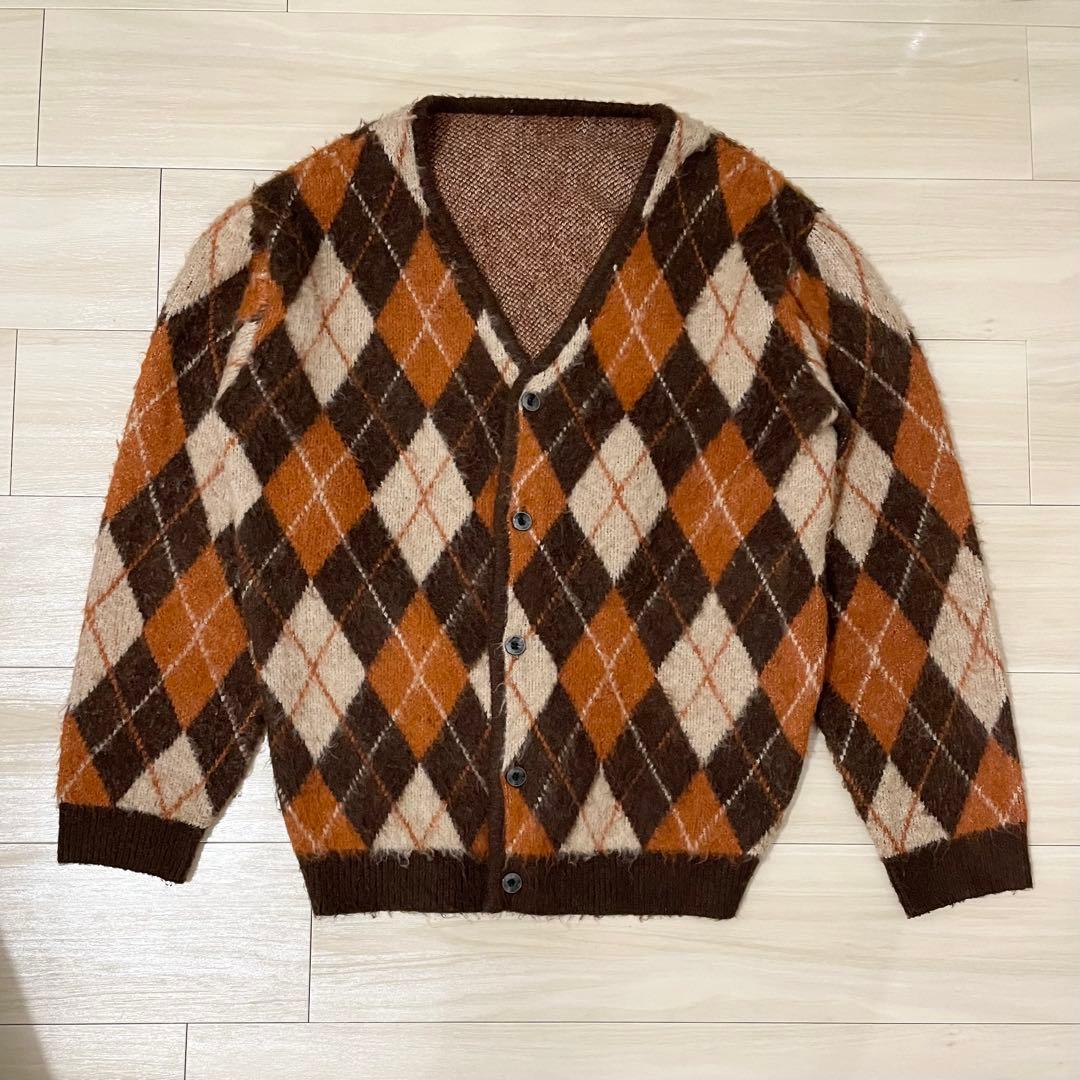 60's〜/モヘア/カーディガン/古着/vintage/アーガイル/ヴィンテージ