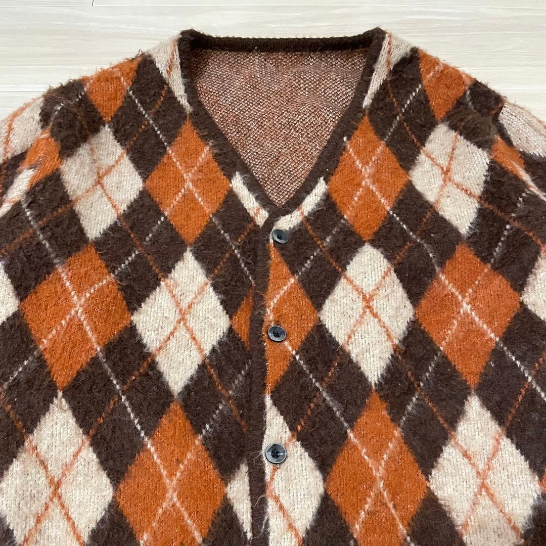 60's〜/モヘア/カーディガン/古着/vintage/アーガイル/ヴィンテージ