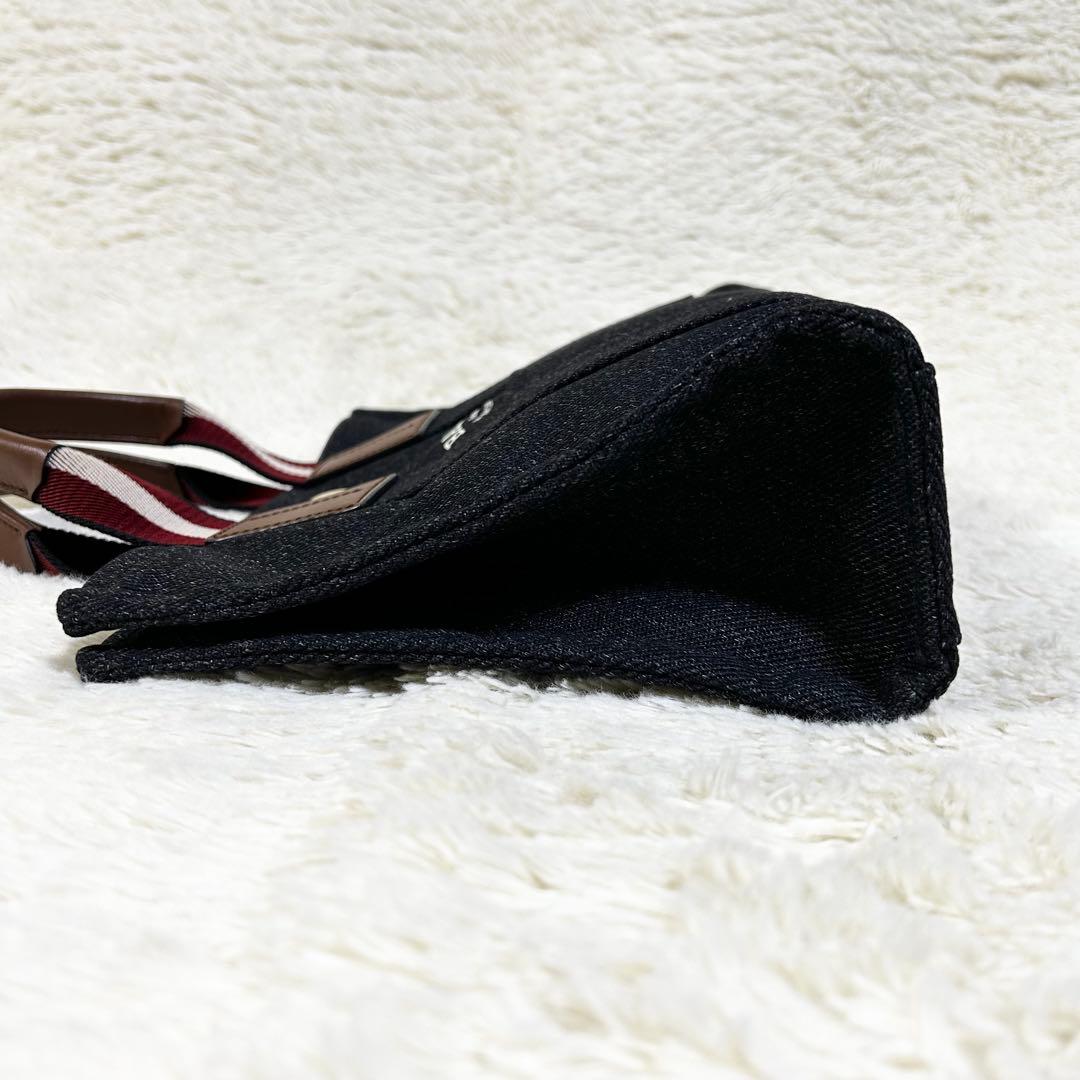 【未使用級】 BALLY トートバッグ キャンバス ネイビー インディゴ