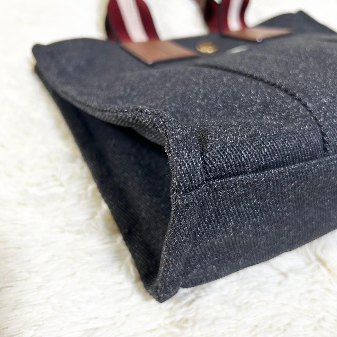 【未使用級】 BALLY トートバッグ キャンバス ネイビー インディゴ