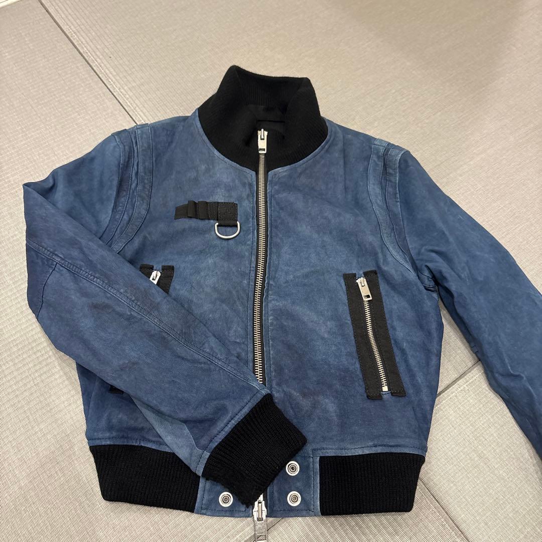 DIESEL 青 レザージャケット