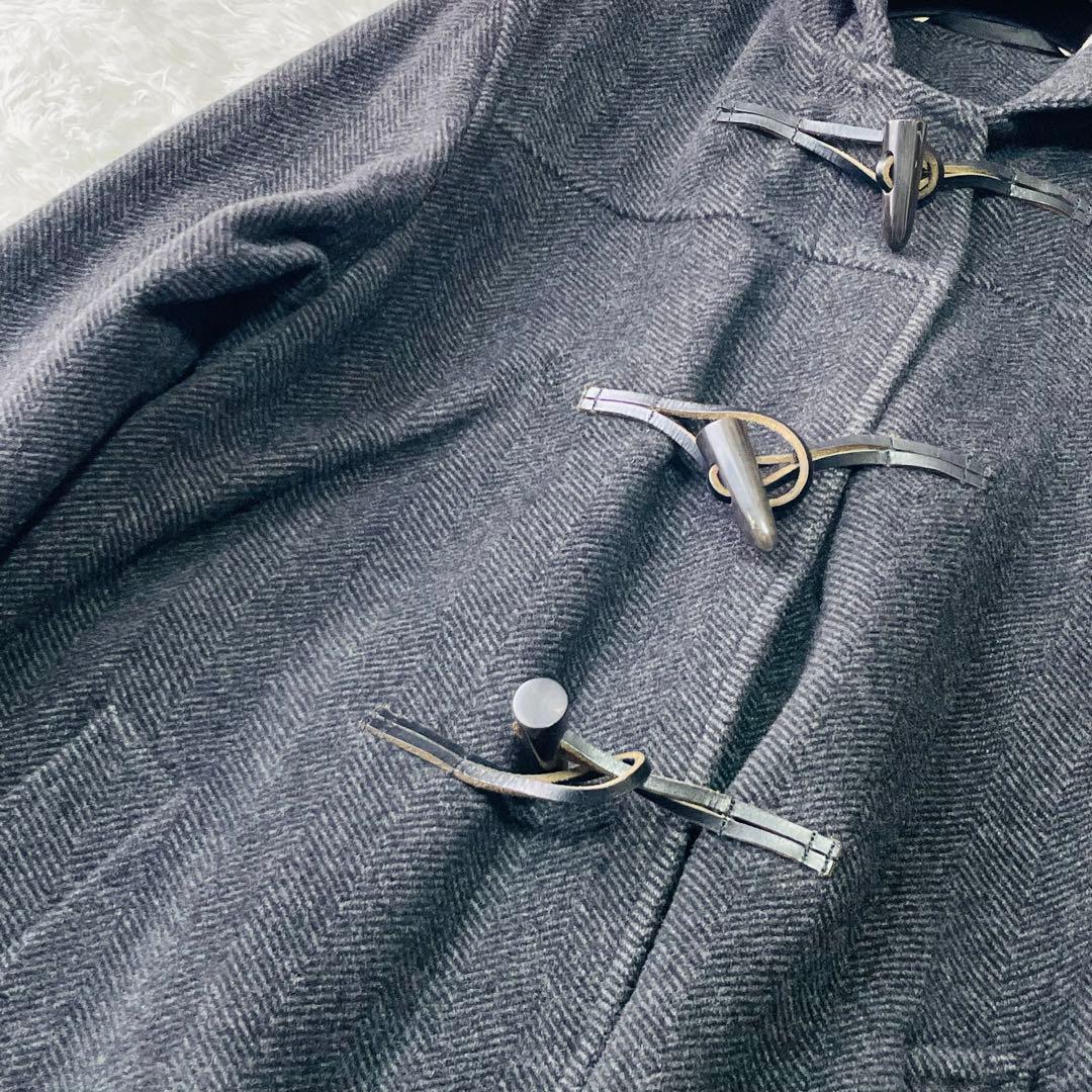 良品　バーバリーロンドン　ダッフルコート　ノバチェック ウール　カシミヤ混