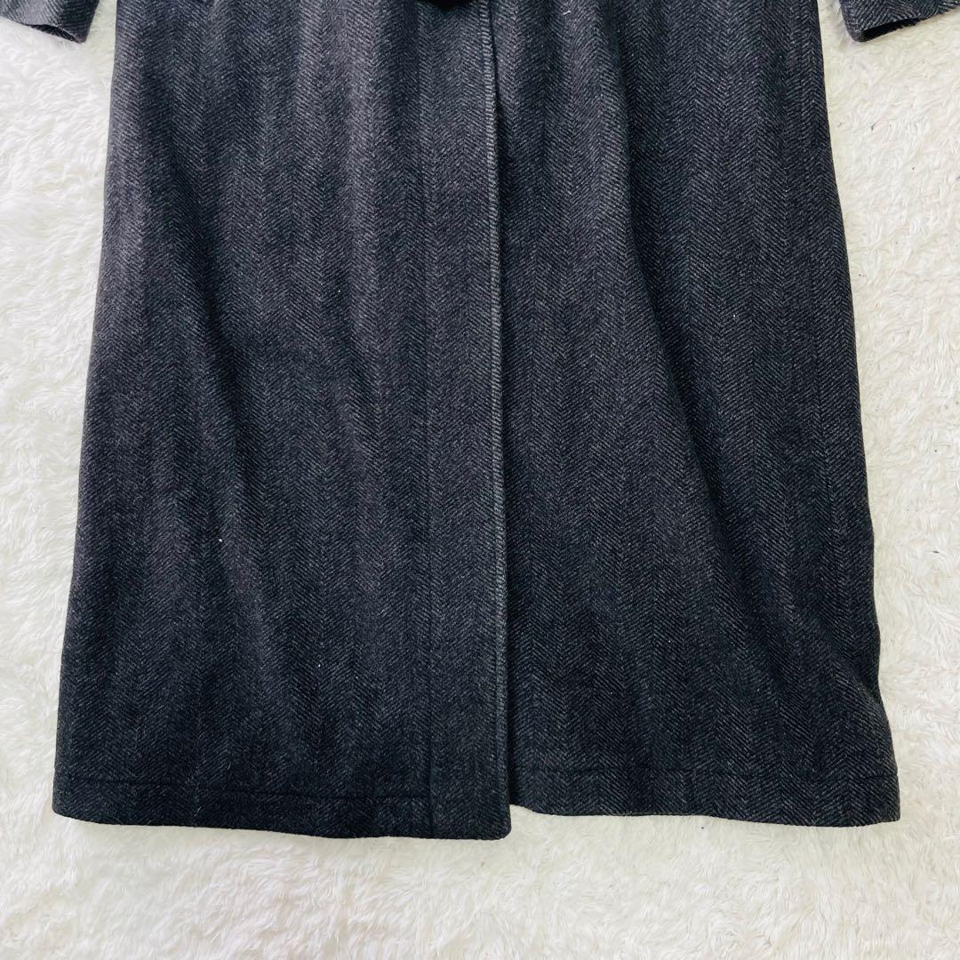 良品　バーバリーロンドン　ダッフルコート　ノバチェック ウール　カシミヤ混