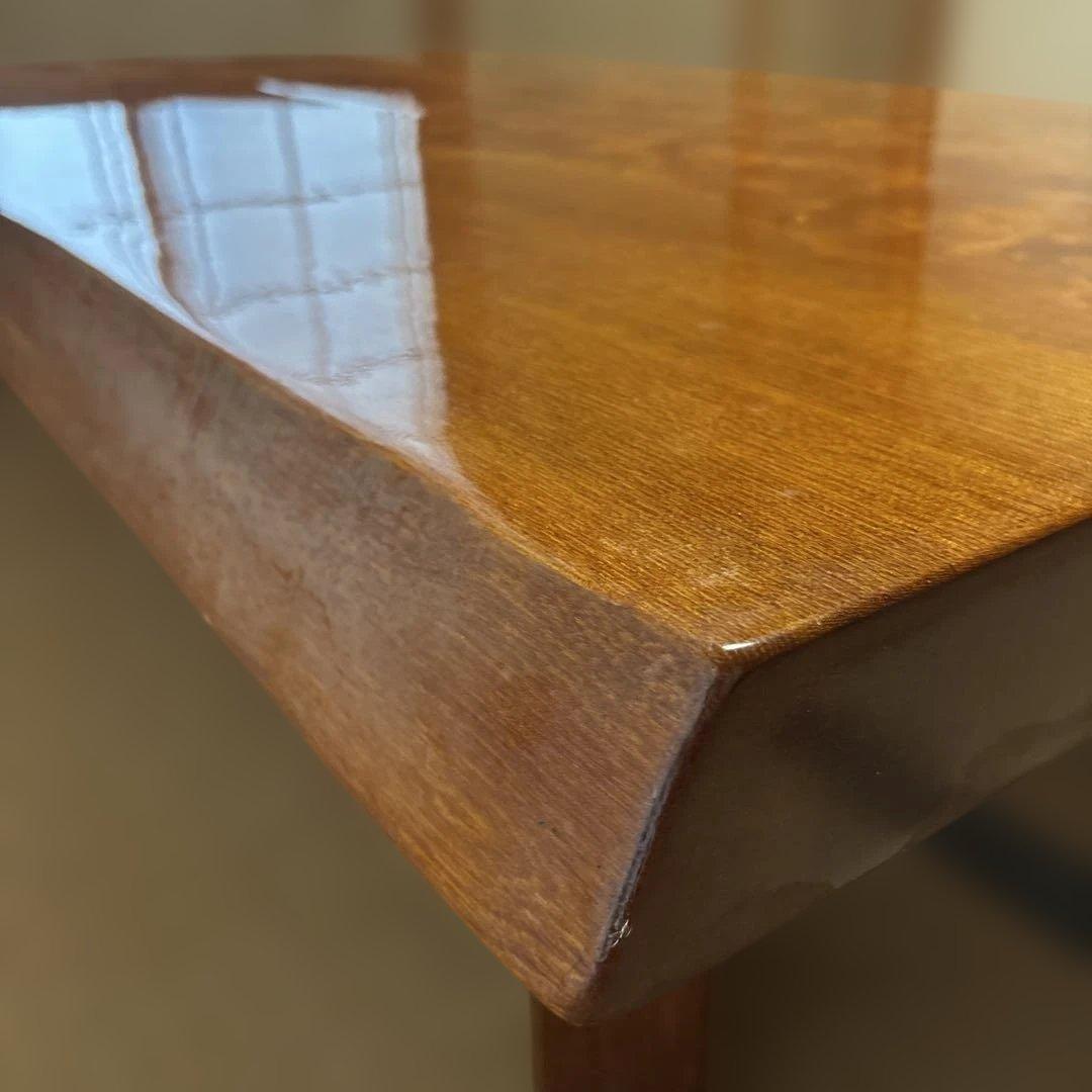 と*ん様 送料込み　木製光沢仕上げ長方形座卓