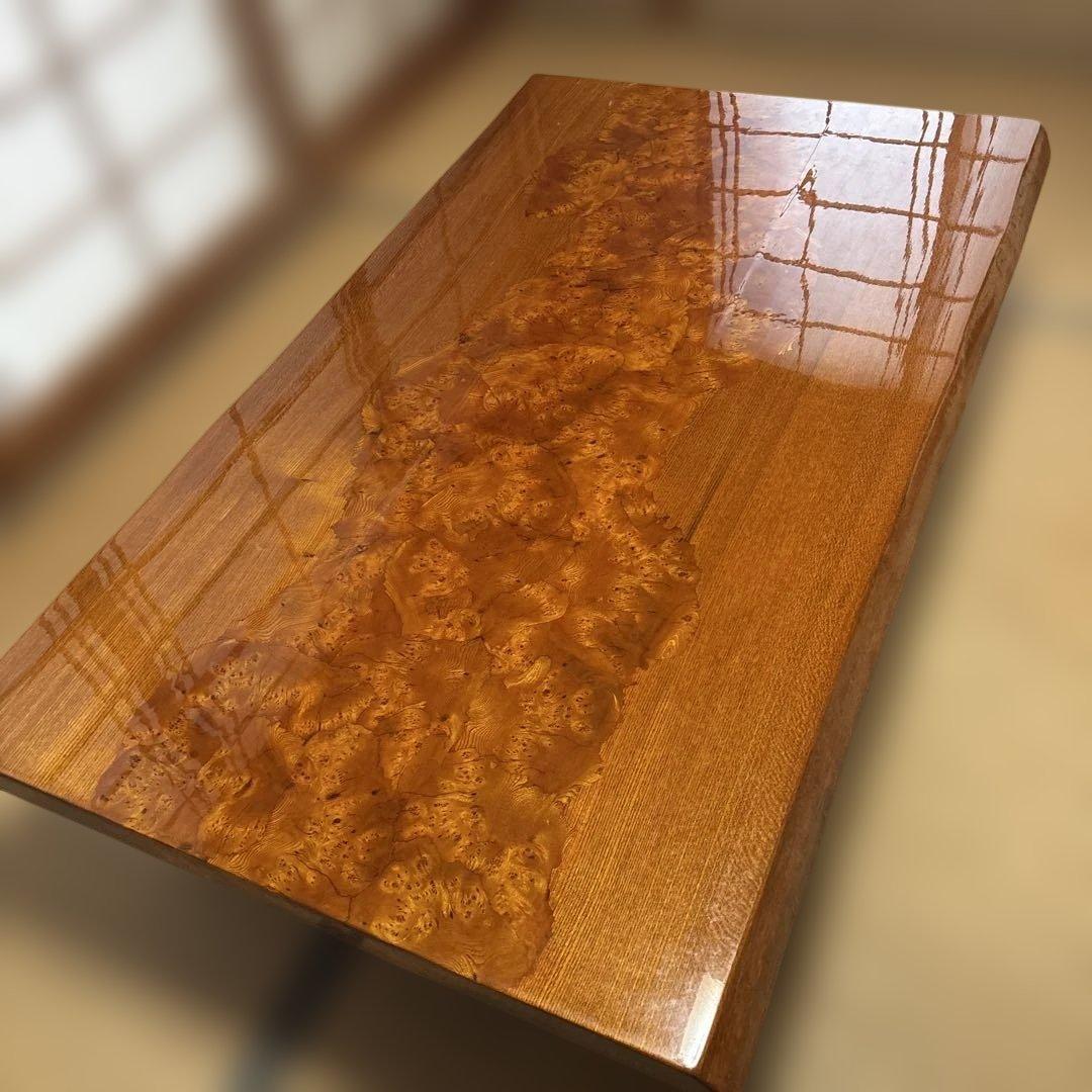 と*ん様 送料込み　木製光沢仕上げ長方形座卓