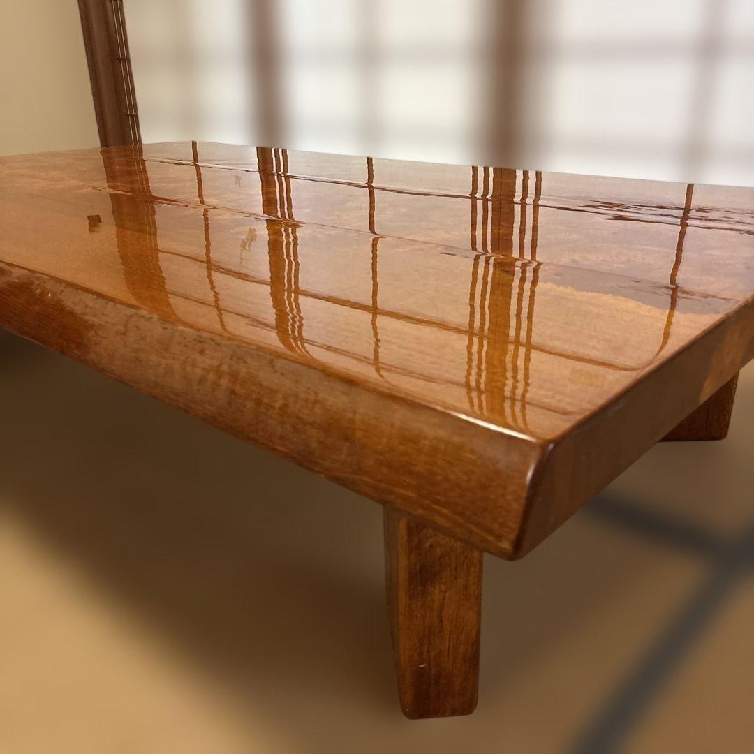 と*ん様 送料込み　木製光沢仕上げ長方形座卓