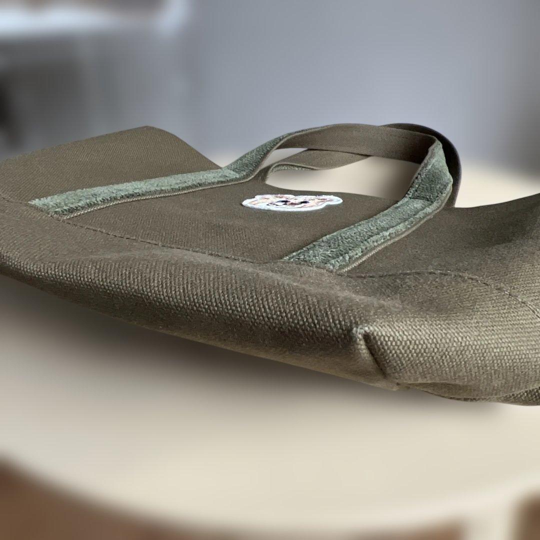 オールドテディ ワッペントートバッグ (小) ダークグリーン