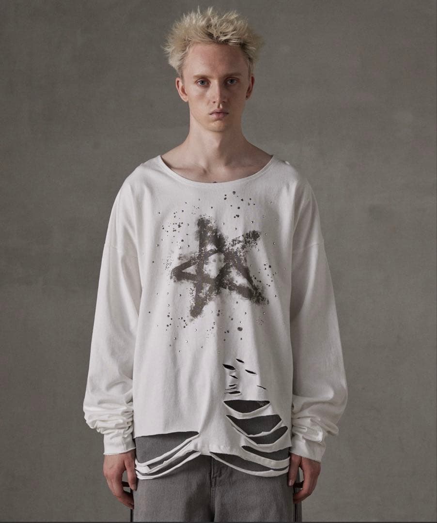 GRANCY アートプリント ロングスリーブカットソー