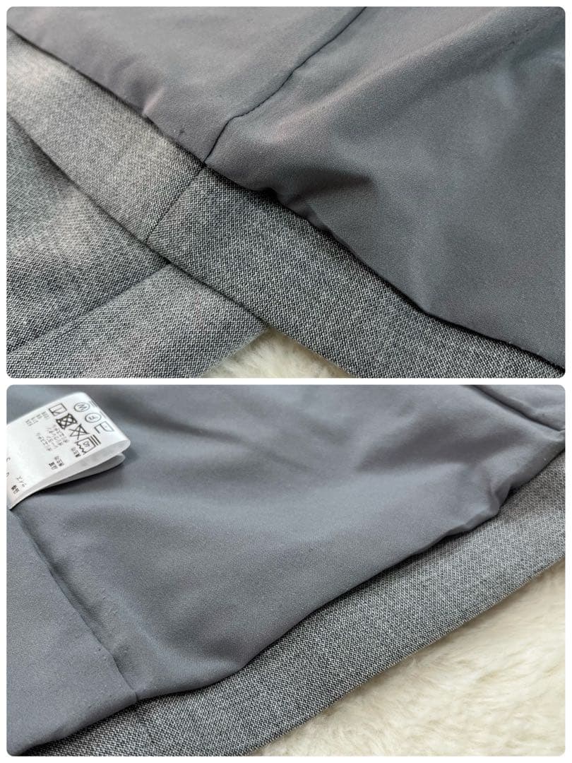 ナチュラルビューティーベーシック　セットアップ　ノーカラー　パンツ　スーツ