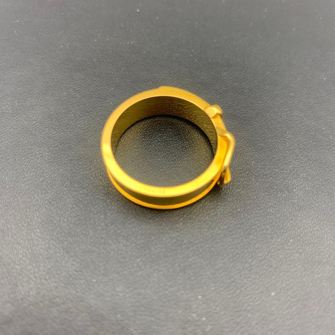 HERMES エルメス サンチュール スカーフリング ゴールド系