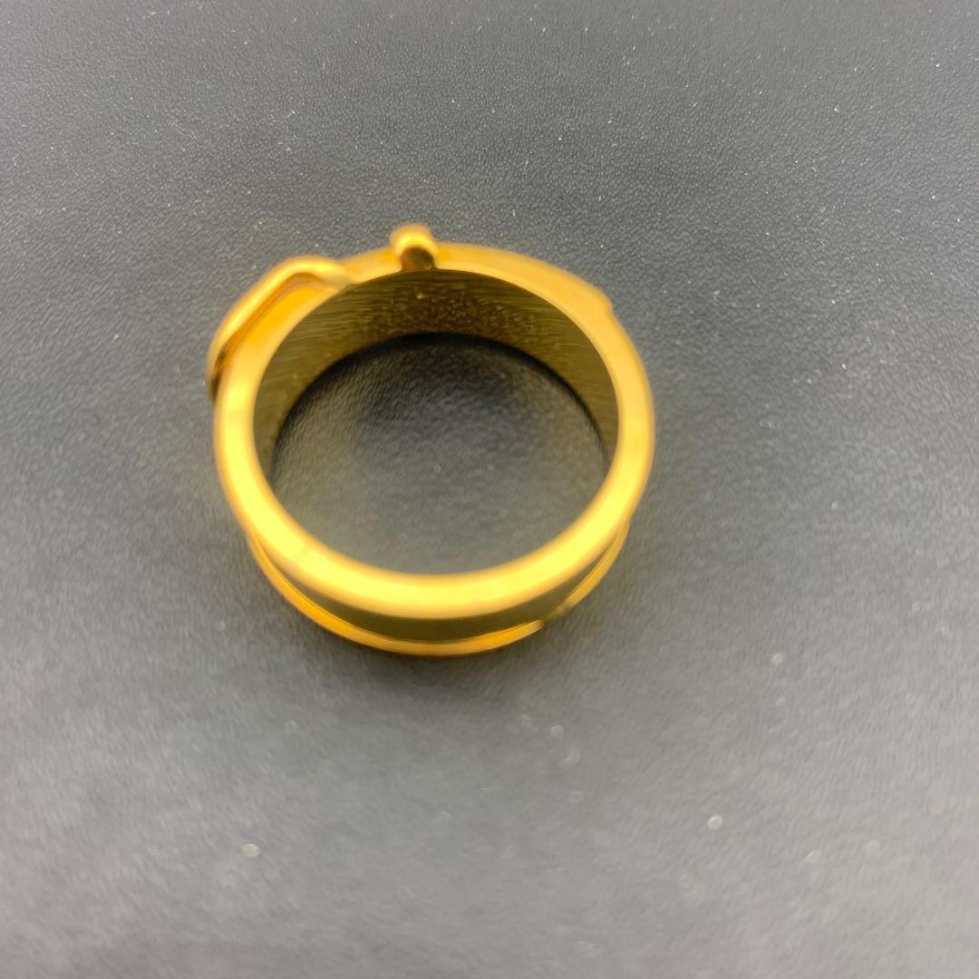 HERMES エルメス サンチュール スカーフリング ゴールド系