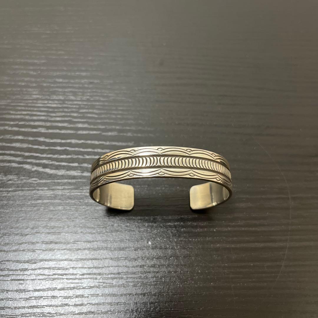 レア物★ブルースモーガン　スタンプワークバングル　スターリングシルバー925