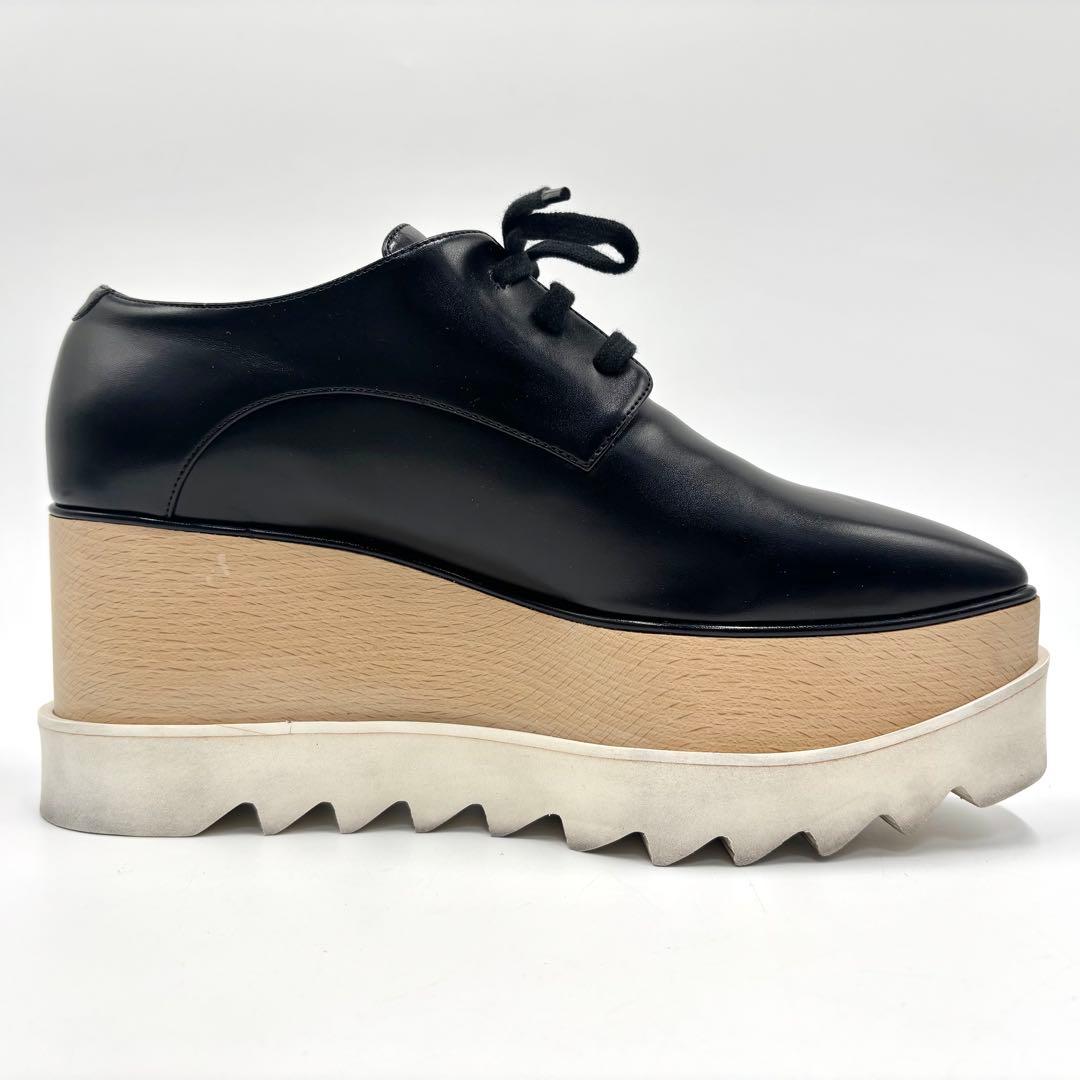 美品 ステラマッカートニー エリス プラットフォームシューズ ブラック 黒 厚底