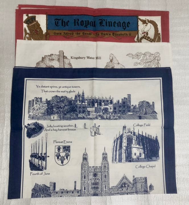 イギリスティータオル３枚セット！(Tea towel)エリザベス女王