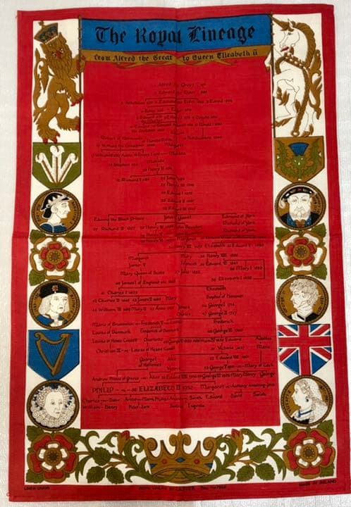 イギリスティータオル３枚セット！(Tea towel)エリザベス女王