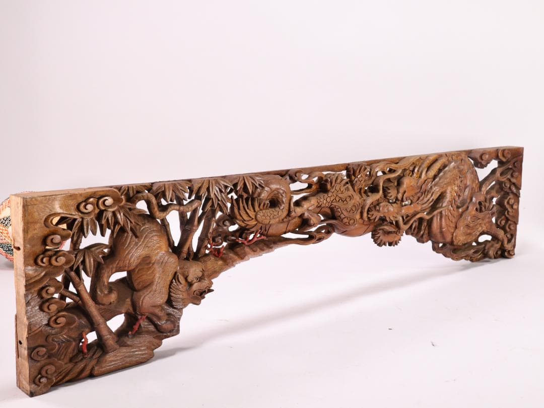 Digger Vintage　BK180　彫刻 木彫　龍虎図　蟇股　玉眼