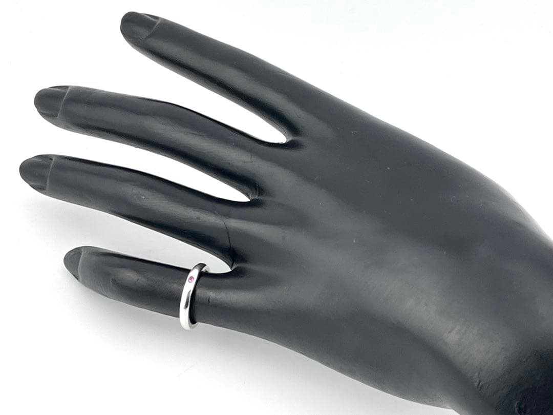 h968 ティファニー　スタッキングバンド　ピンクサファイア　リング　約5号