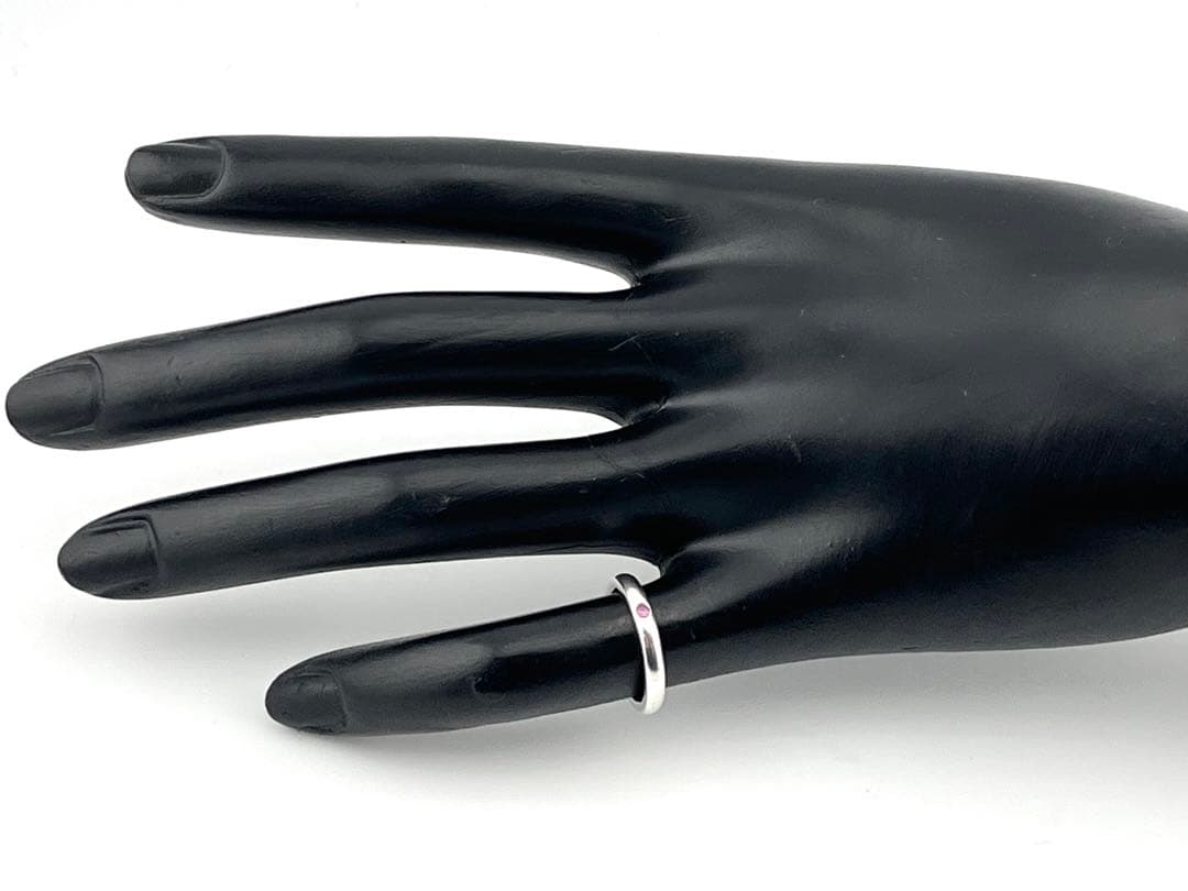 h968 ティファニー　スタッキングバンド　ピンクサファイア　リング　約5号