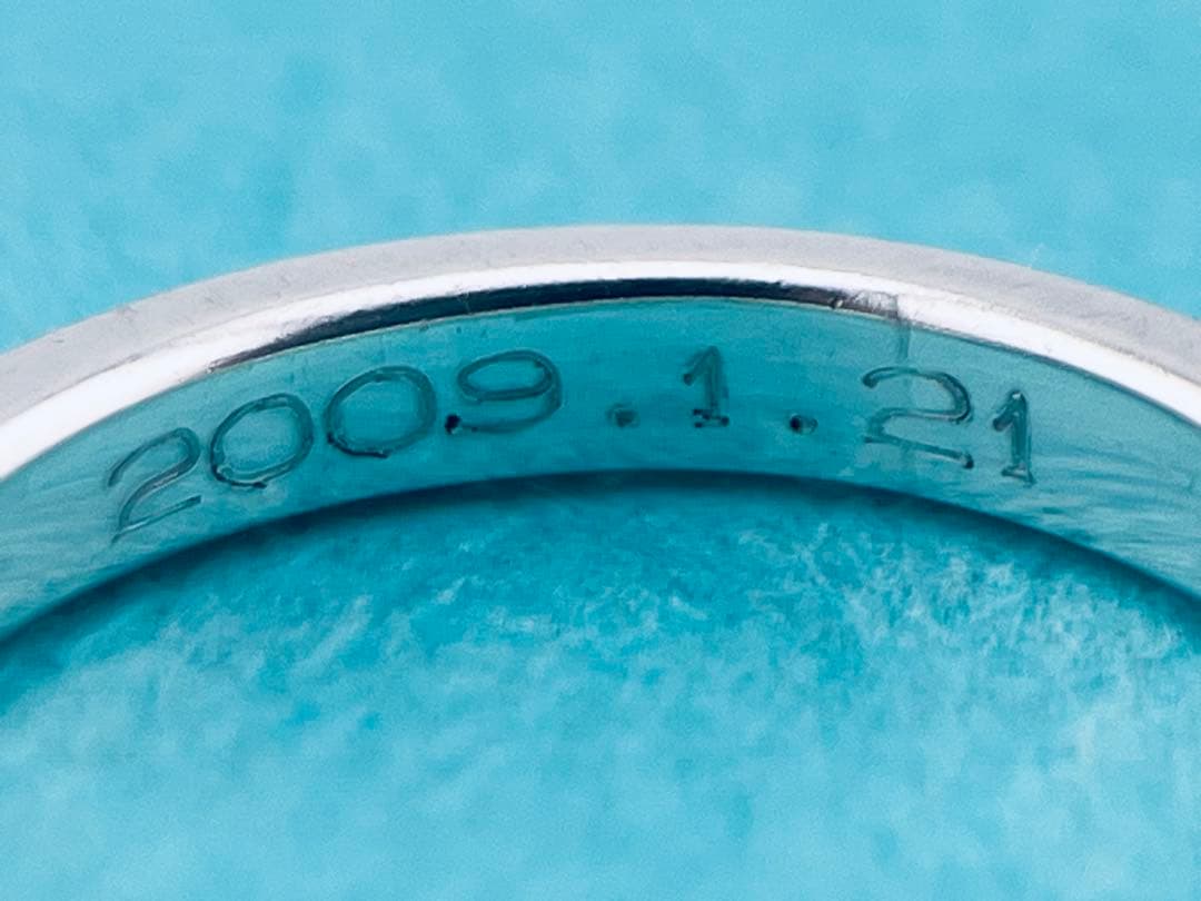 h968 ティファニー　スタッキングバンド　ピンクサファイア　リング　約5号