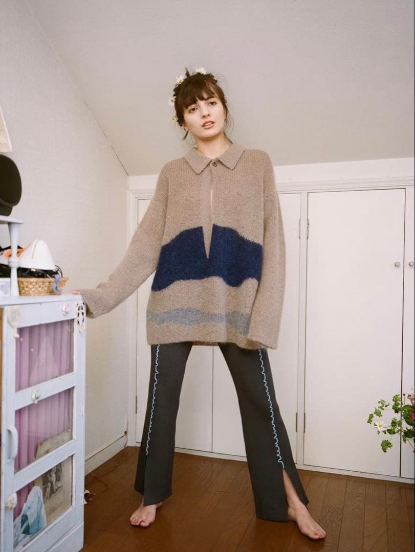 トップス soduk 21aw drawing knit