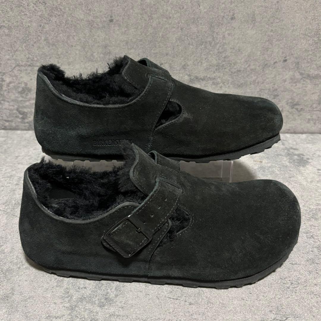 未使用級　ビルケンシュトック　ロンドン　ファー　ブラック　スエード　2016