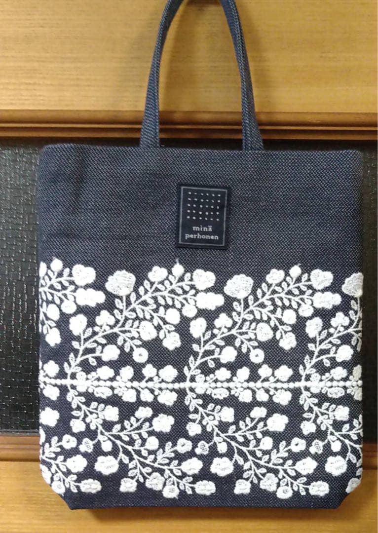 minaperhonen☆floraleaf　トーストバッグ　ネイビー　完売