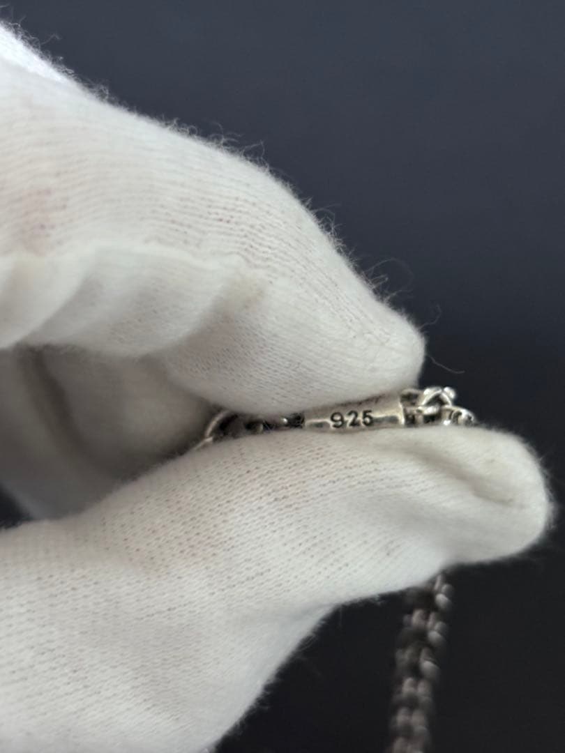 ネックレス ペーパーチェーン タイニー クロス シルバー925 刻印