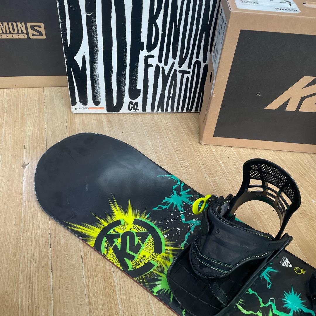 K2　ミニターボ　キッズスノーボードセット　バイン付3点セット　120㎝