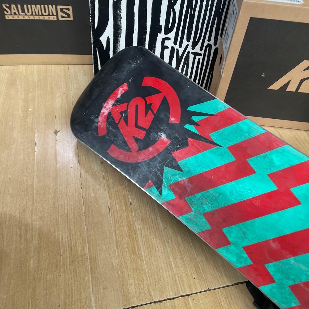 K2　ミニターボ　キッズスノーボードセット　バイン付3点セット　120㎝