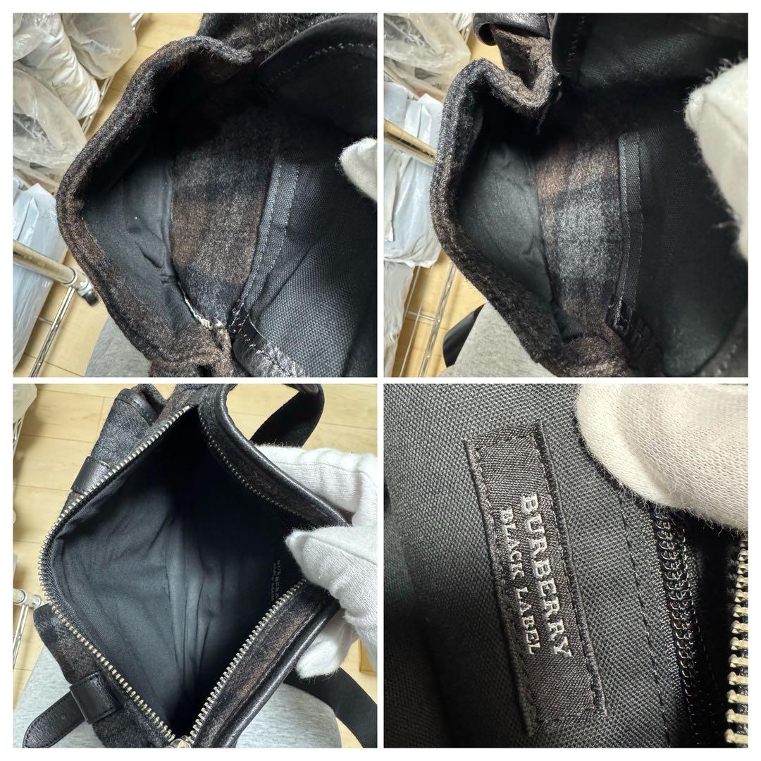 【レア品】【新品同様】バーバリー　ブラックレーベル ボディバッグ ツイード